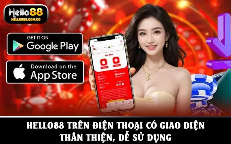 HELLO88 trên điện thoại có giao diện thân thiện, dễ sử dụng